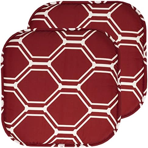 Sweet Home Collection Chair Cushion Memory Foam Pads Honeycomb Pattern Slip Non by SweetHomeCollection