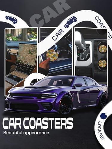 WOCOCN Car Coasters, Cup Holder Coasters - Image 4