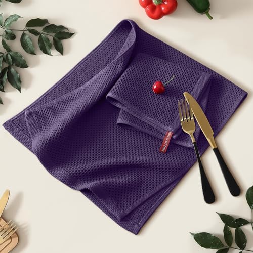 Kitinjoy 100% Cotton Waffle 4-Pack Kitchen Towels - Image 2