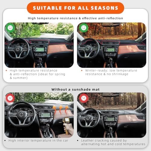 Dashboard Cover Dash Mat Fit for to-yota Camry 2011-2007, Car Dash Board Mat - Image 7