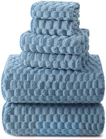 REDKISS Blue Microfiber Towels Set 6 Pack by REDKISSOnline