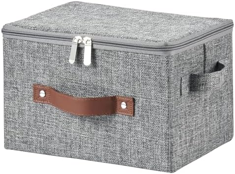 Storage Bins with Zipper Lids Decorative Lidded Baskets Boxes by VinneGenzz