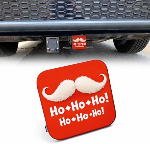 Tow Hitch Covers Christmas Santa, Funny Christmas Santa Mustache Laugh Auto 2 by Beabes