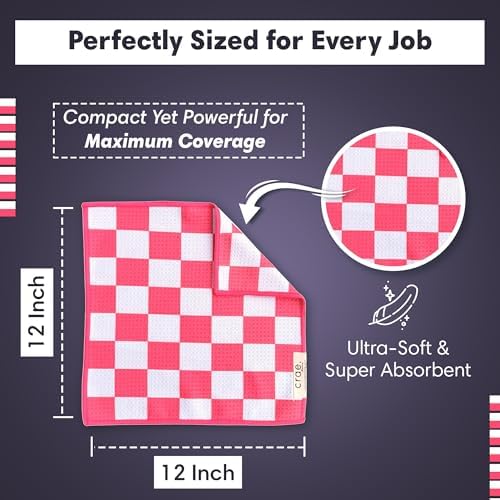 Double-Sided Microfiber Washcloths, Waffle Weave Kitchen Washcloths - Image 2