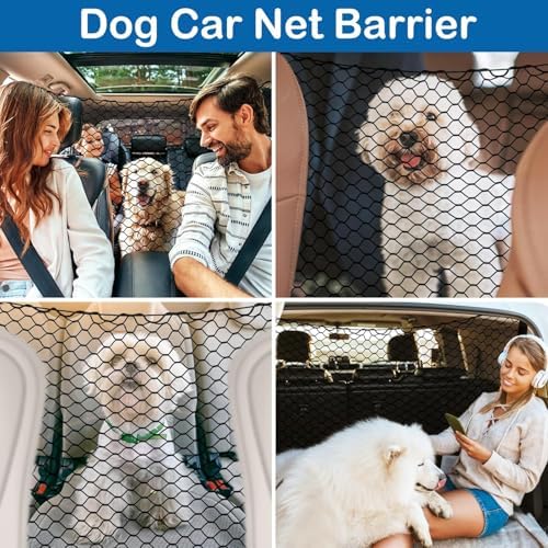Dog Car Barrier Vehicle Pet Barrier Backseat Mesh Dog Car Divider Net - Image 5