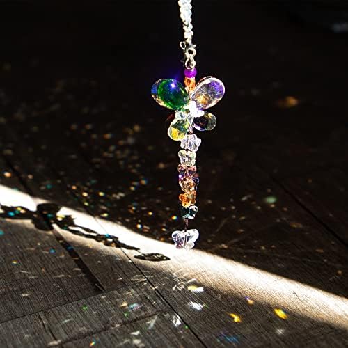Colorful Crystal Car Charm Rear View Mirror Hanging Suncatcher Prism Decor - Image 5