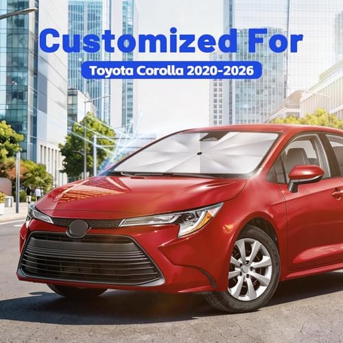 Windshield Sun Shade Umbrella for Toyota Corolla 2020-2026, 1:1 Fit Sunshade - Image 2