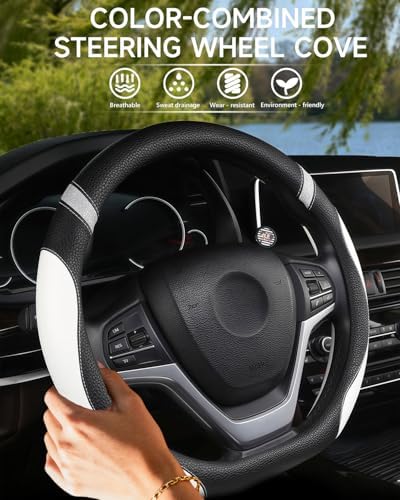 Cxtiy D-Shaped Flat Bottom Steering Wheel Cover - Image 3