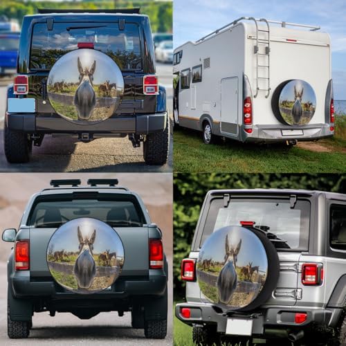 Rv Spare Tire Cover Wheel Funny Animal Donkey Tire Covers Wheel Protectors - Image 6