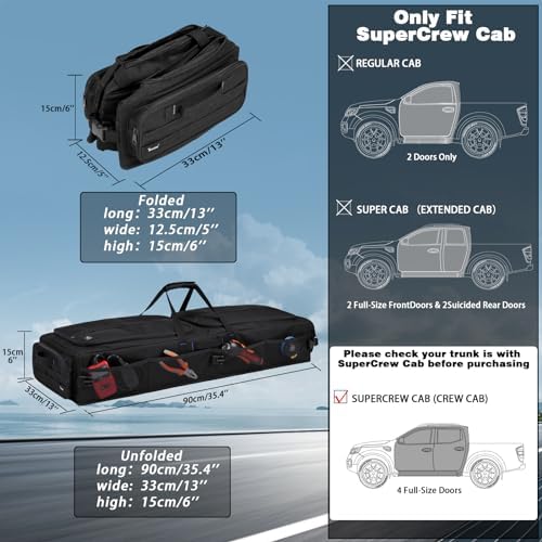 Foldable Truck Under Seat Storage Organizer Removable Dividers Fit F150 - Image 4