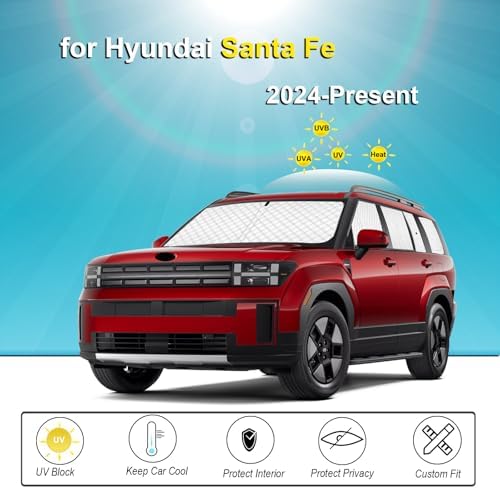 KMF 10pcs Thicken Sun Shades for Hyundai Santa Fe 2024-2025 2026 Accessories - Image 6