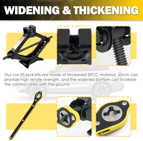 1.5T Scissor Jack for Car, Heavy Duty Scissor Car Jack Kit - Image 5