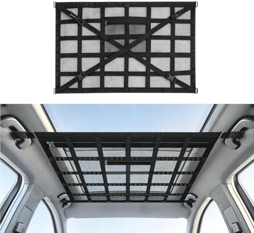 1 PC Car Ceiling Cargo Net Pocket, 31.5" x 21.6" Double-layer Roof Storage by Unknown