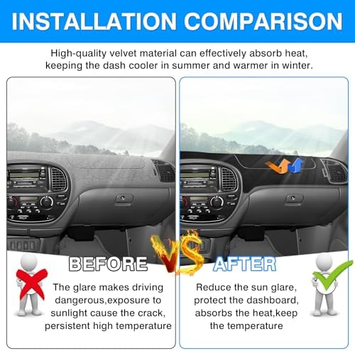 Autorder Dashboard Cover Mat for 2000-2006 Toyota Tundra & 2001-2007 Toyota - Image 3