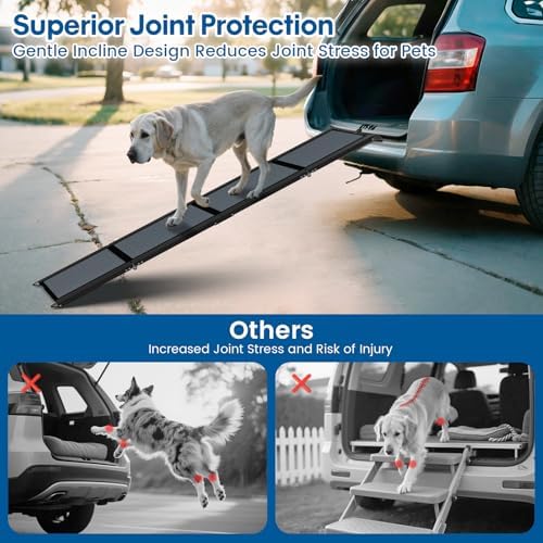 HBTower 71" L x 17.3" W Folding Dog Car Ramp - Image 5