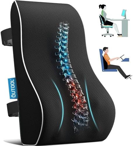 Lumbar Support Pillow for Office Chair, Office Home Essentials, Gifts for Mom by QUTOOL
