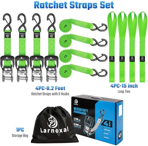Ratchet Straps 4 Pack, 208LBS Break Strength - Image 5