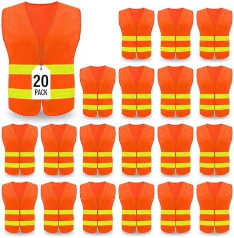 Safety Vest, Reflective High Visibility Construction Vest by KLMN-Safety