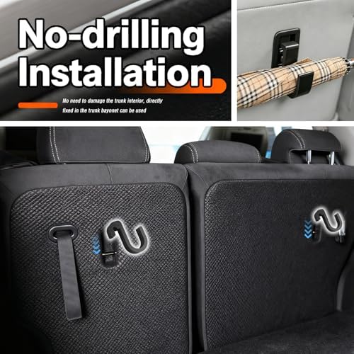 2PCS Double Car Umbrella Hook, No Drilling Car Umbrella Holder Stable Placement - Image 4