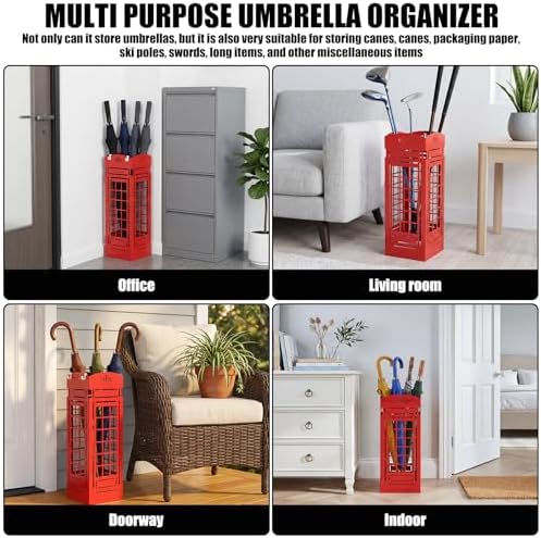 Square Metal Umbrella Holder, Square Free Standing Umbrella Rack Decorative - Image 4