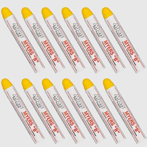 Myers B Paintstik Multi-Purpose Permanent Solid Paint Marker Yellow 12-Pack - Image 2