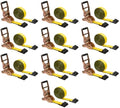 10 Pack 2" x30' Self-Tensioning Ratchet Tie Down Straps by MyteeProducts