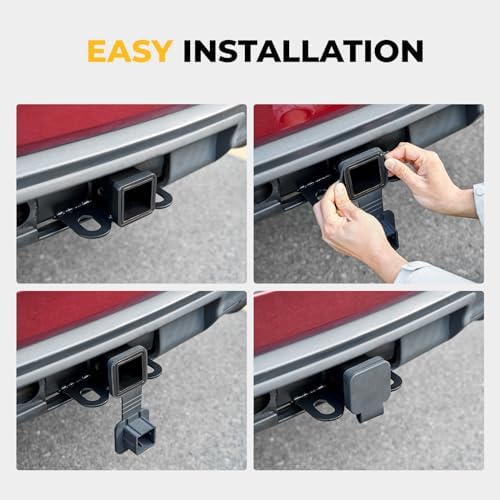 BougeRV 2 Inch Trailer Hitch Cover, Tow Tube Plug Insert Cap, 2 Packs - Image 5