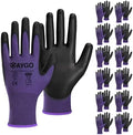 KAYGO Safety Work Gloves for Men Women, PU Coated Palm & Fingers by KAYGO