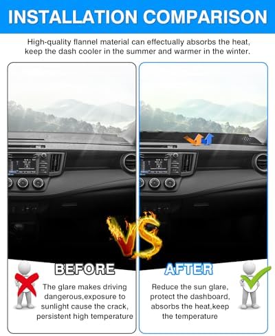 Cartist Custom Fit for Dash Cover Mat Toyota RAV4 2013-2018 Accessories Suede - Image 3