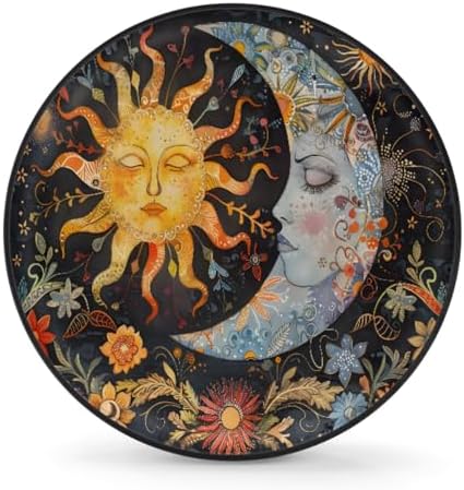 Sun Moon Spare Tire Cover 15in Spare Wheel Covers Tire Storage Cover by YoYoYuchong