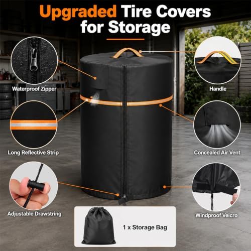 Spare Tire Cover Waterproof Outdoor丨Upgraded 420D Oxford Tire Cover - Image 5