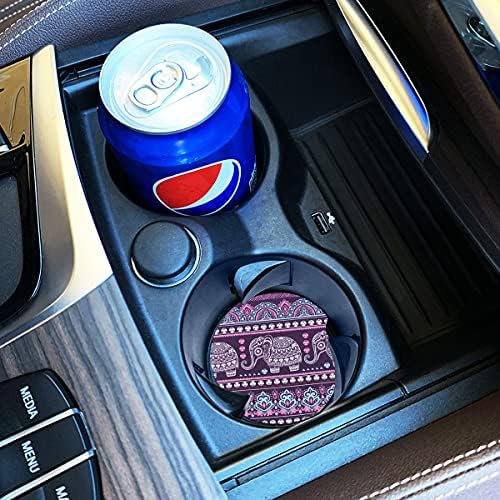 Small 2.56" Absorbent Car Coasters 2 Pack, Auto Cup Holder Accessories - Image 3