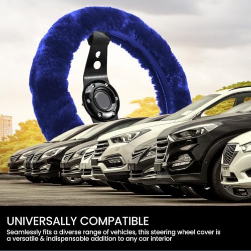 Andalus Brands Luxury Fluffy Car Steering Wheel Covers – Genuine Merino - Image 6