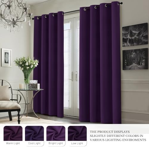 Yakamok Purple 100% Blackout Curtains 84 Inches Long - Image 7