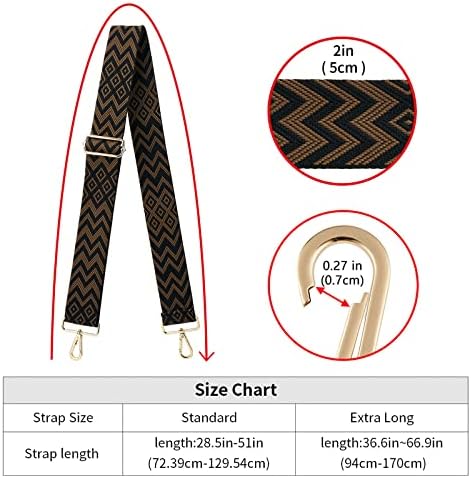 ZOOEASS Wide Shoulder Strap Adjustable Replacement Belt Crossbody Canvas Bag - Image 3