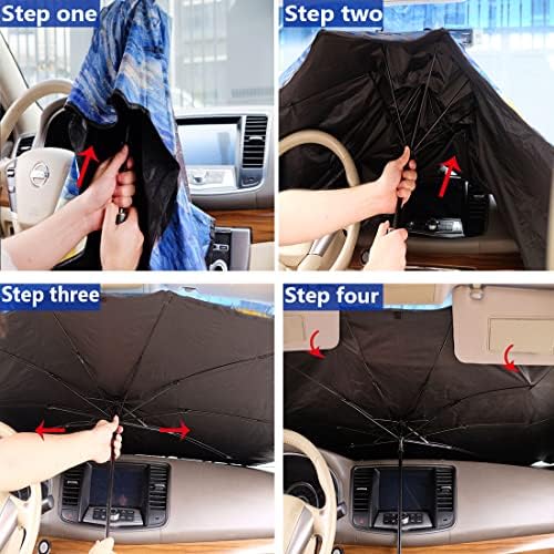 Windshield Sun Shade Umbrella for Car Foldable Umbrella Front Window Sunshade - Image 6