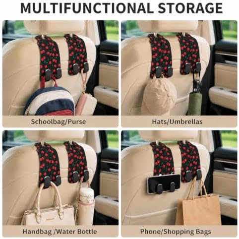 Cute Cherry Car Seat Back Storage Headrest Hooks - Image 6