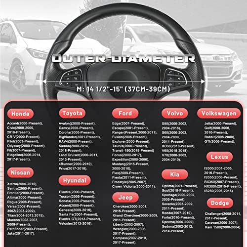SEG Direct Steering Wheel Cover 14.5-15 inch Car Auto Interior Accessories - Image 5