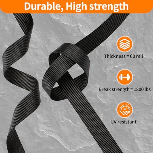BEYOURD Buckles and Straps Set 1": 6 Yards of Thick Nylon Webbing, 12 Tri-Glide - Image 4