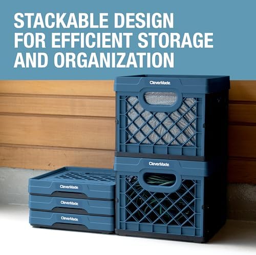 CleverMade Collapsible Milk Crate - 25L - Ocean - Image 6