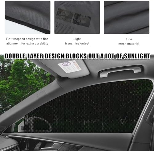 2PCS Car Window Shades, Heat & UV Block Mesh Cover, SUV Front - Image 3