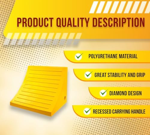 Mytee Products 4 Pack Polyurethane Medium Wheel Chock W/Mounting Holes - Image 2