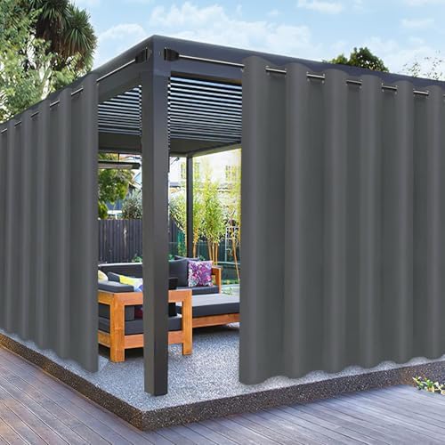 PureFit Outdoor Curtains for Patio Waterproof Weatherproof Outside Curtains by PureFit