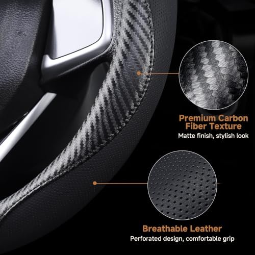 West Llama Carbon Fiber Steering Wheel Cover - Image 4