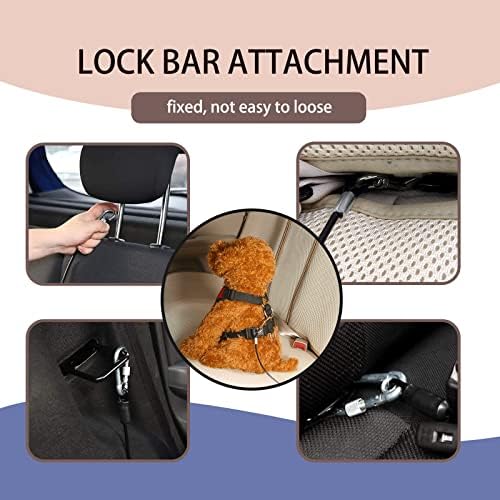 Dog Tether for Car Pet Dog Car Seat Belt Restraint Chew Proof Safety Tether - Image 7