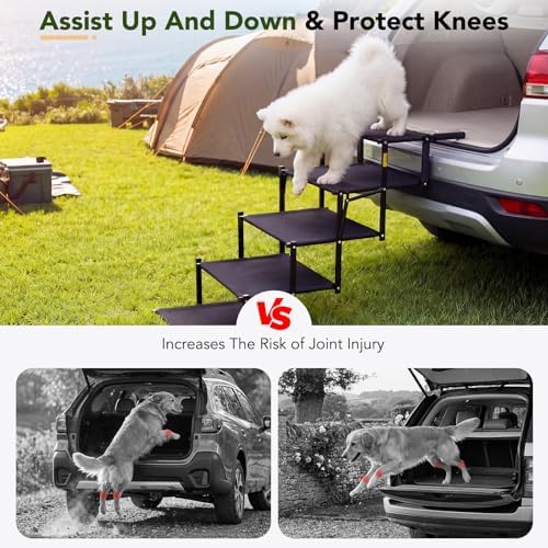Dog Ramp for Car, Foldable Dog Stairs for Small Dogs, Not for Side Doors - Image 6