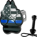 K9 Dog Paw Print Black Flag Metal Hitch Cover by AutoAccessores