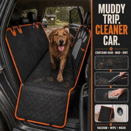 Dog Car Seat Cover for Back Seat, Waterproof Hammock for Cars and SUVs - Image 5