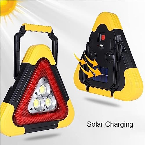 2Pcs LED Emergency Triangle Solar Charging Safety Triangle 5 Mode - Image 6