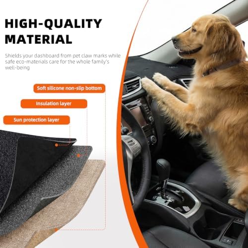 Dashboard Cover Dash Mat Fit for Ho-nda Civic 2022 2023 2024, Car Dash Board - Image 4
